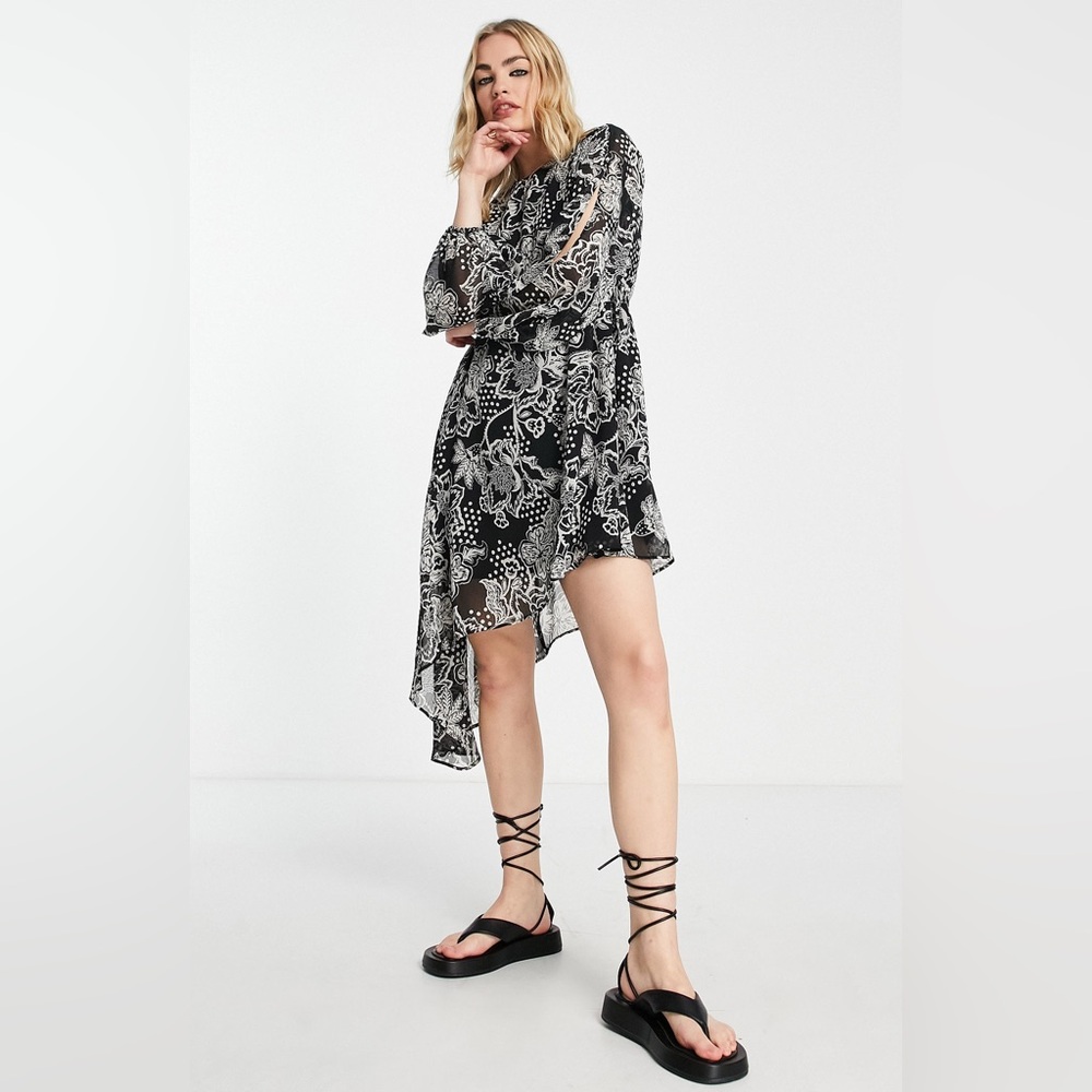 Topshop Asymmetric Minidress